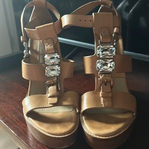 Michael Kors sandals with square rhinestones